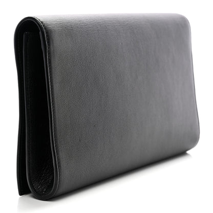 Saint Laurent Calfskin Monogram Large Belle De Jour Clutch Black 3 of 7