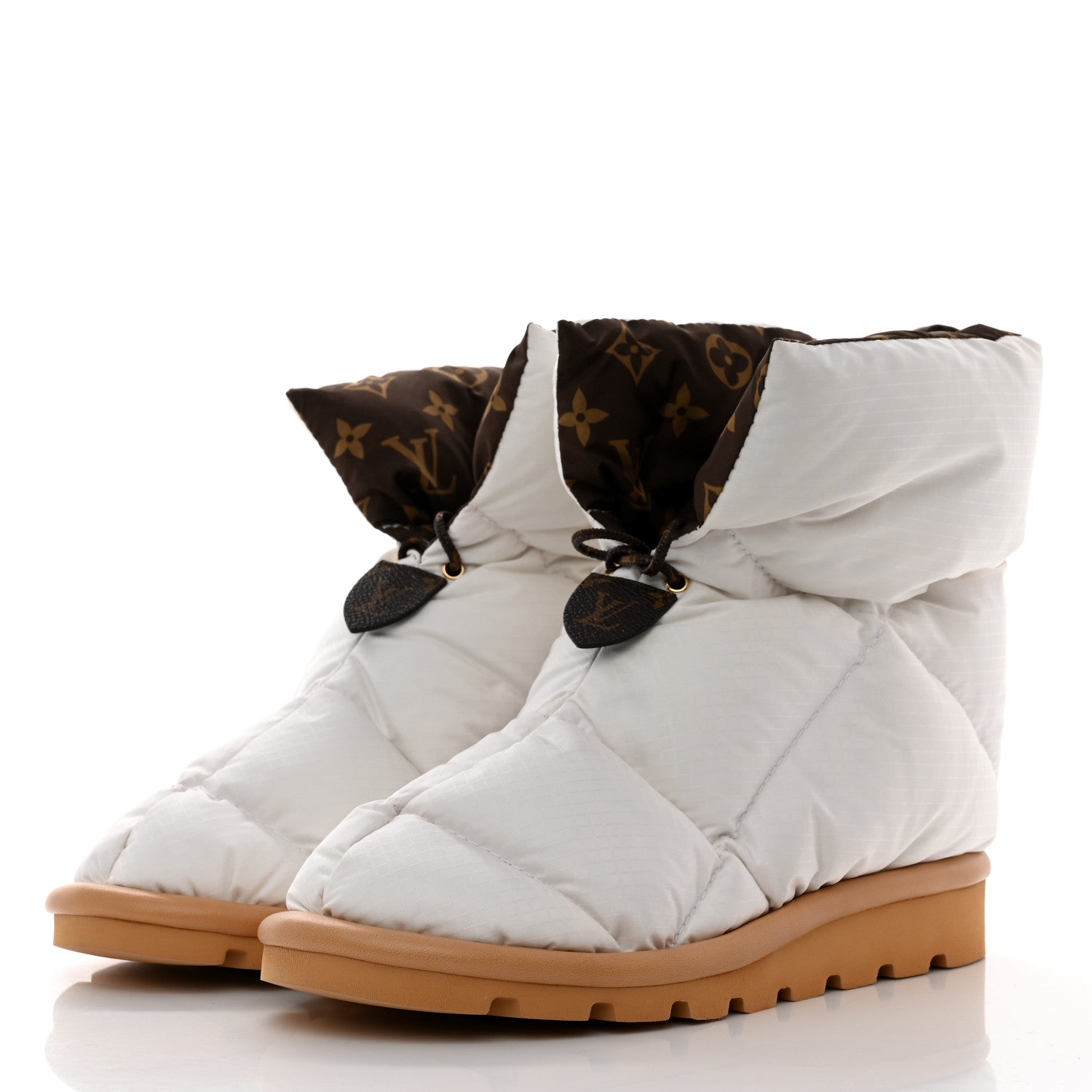 Louis Vuitton Nylon Monogram Pillow Comfort Ankle Boot 37 White 3 of 7