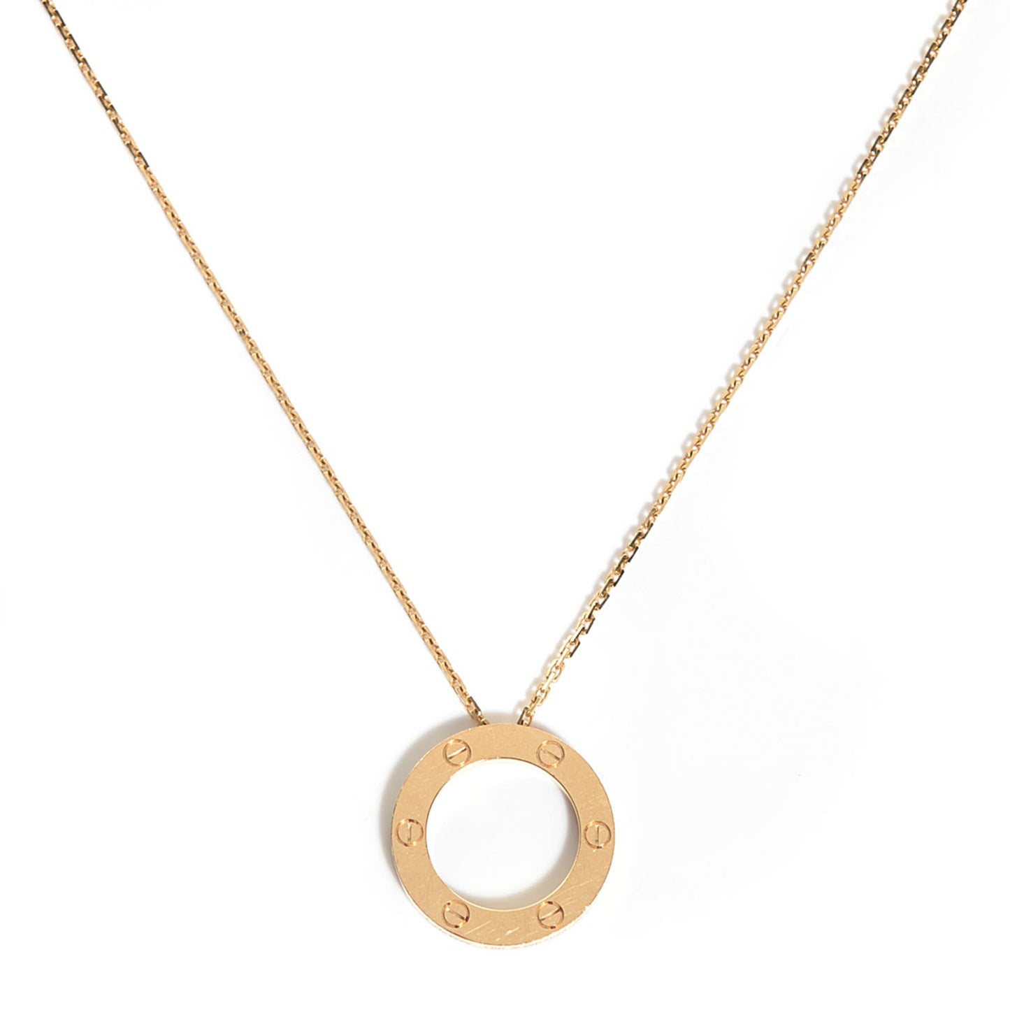 18K Yellow Gold LOVE Pendant Necklace