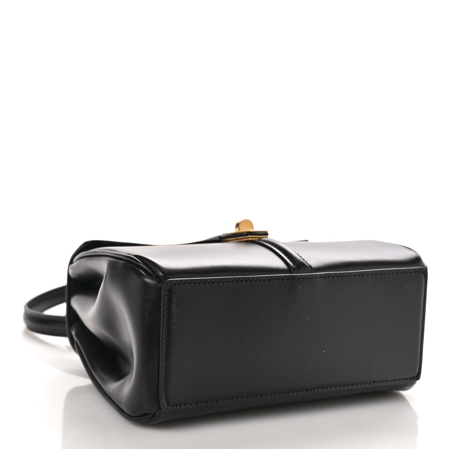 Celine Satinated Calfskin Mini 16 Top Handle Bag Black 4 of 10