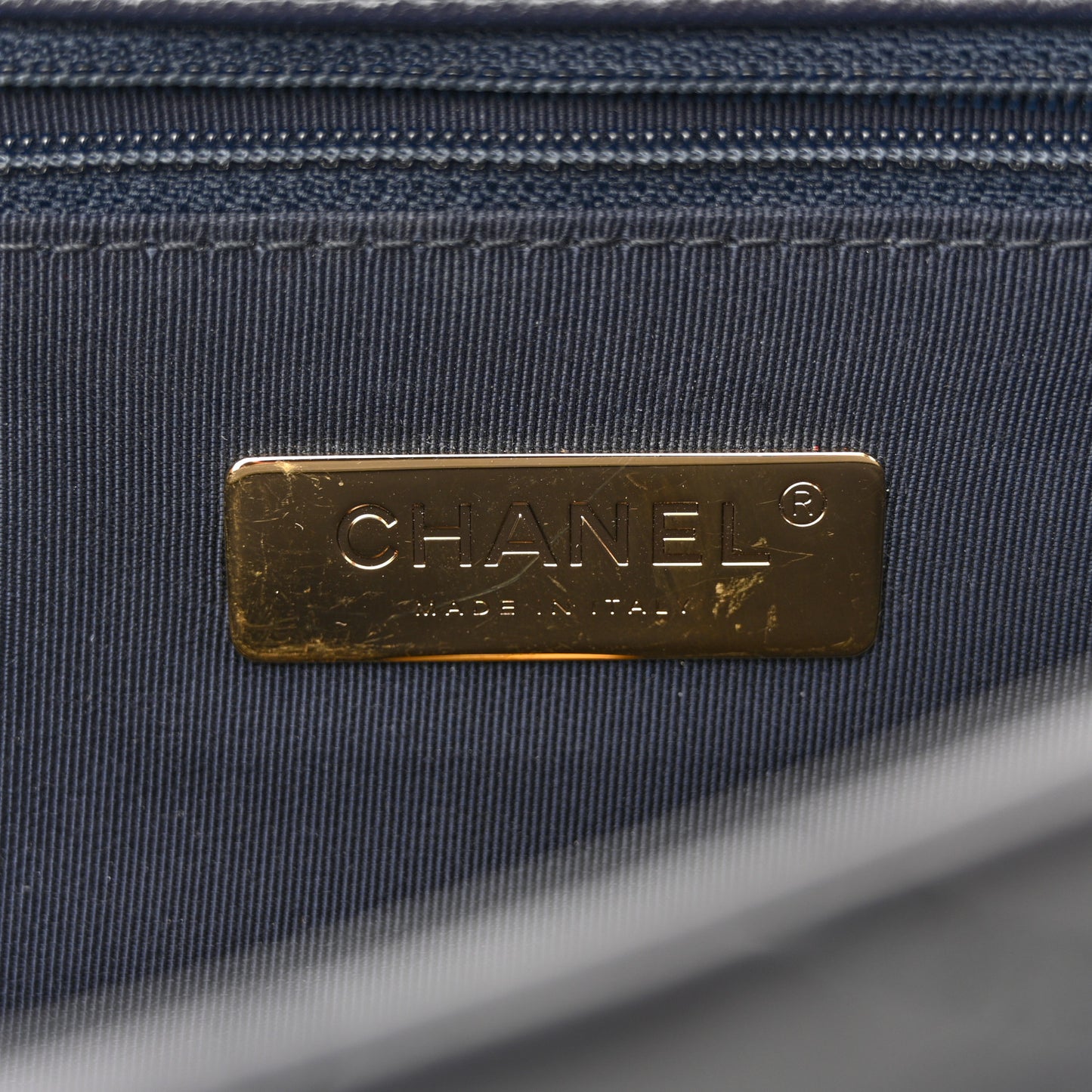 Goatskin Quilted Medium Chanel 19 Flap Navy Blue