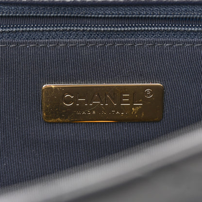 Chanel Goatskin Quilted Medium Chanel 19 Flap Navy Blue 6 of 11