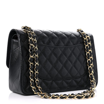 Chanel Caviar Quilted Jumbo Double Flap Black 3 of 10
