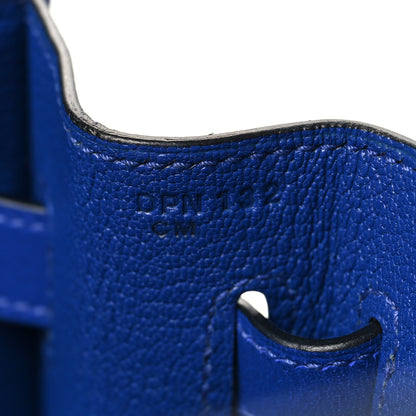 Hermes Tadelakt Kelly Sellier 35 Bleu Electrique 7 of 12
