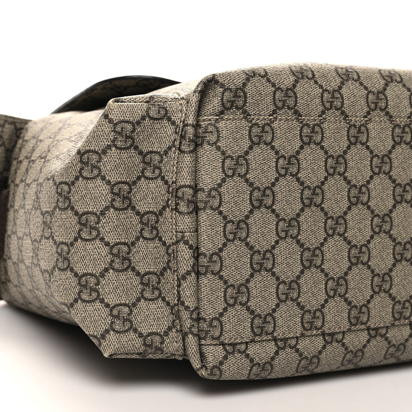 GG Plus Monogram Messenger Diaper Bag Dark Brown