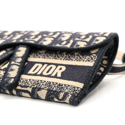 Christian Dior Oblique Slim Saddle Pouch Blue 11 of 12