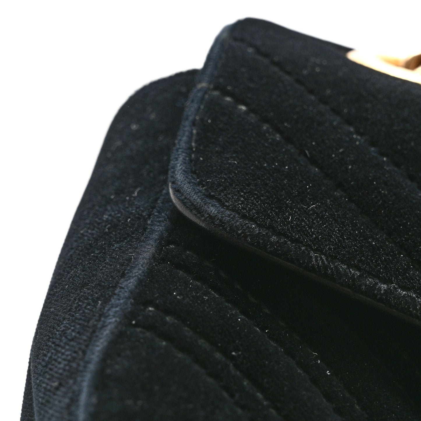 Velvet Matelasse Mini GG Marmont Shoulder Bag Black