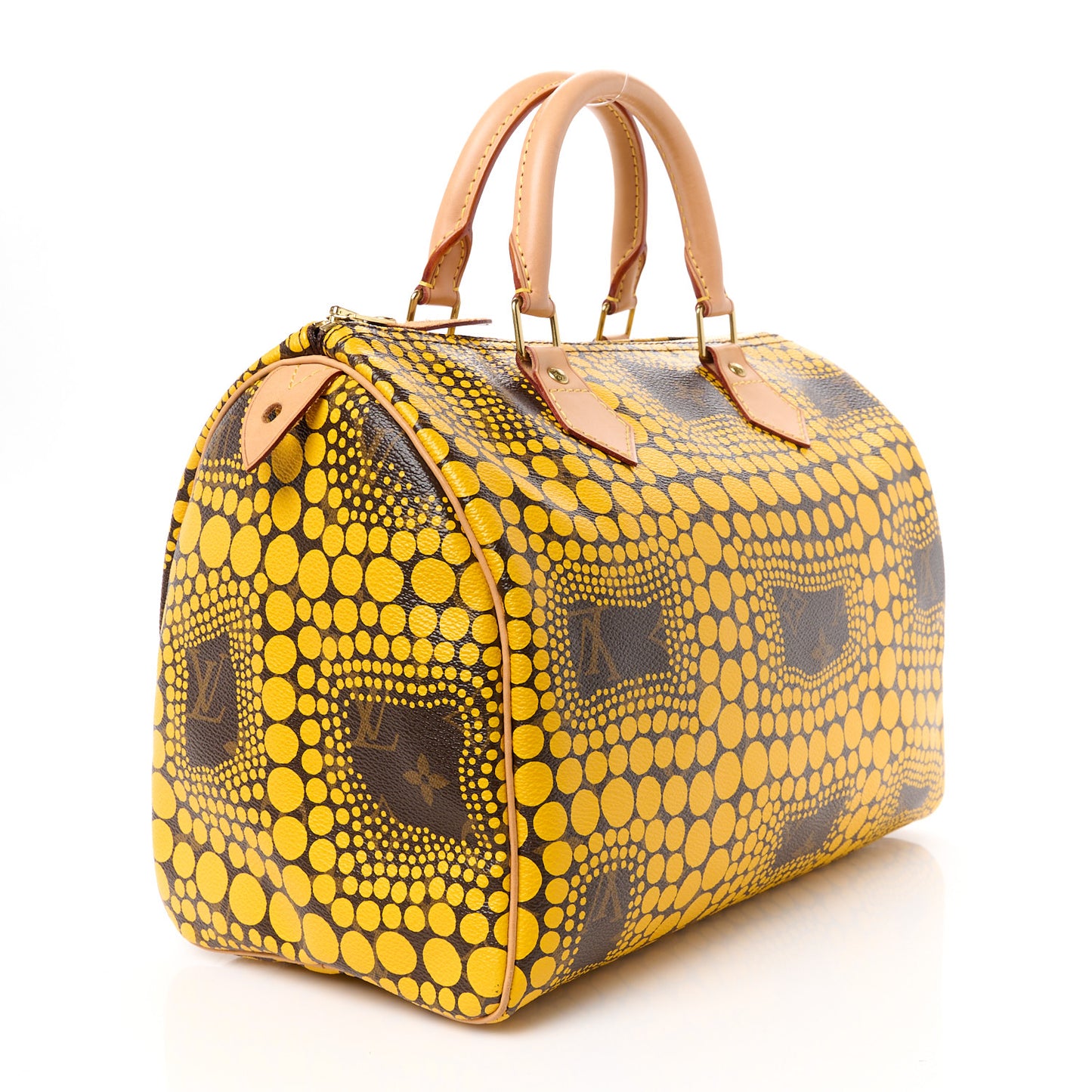 Monogram Kusama Town Speedy 30 Yellow