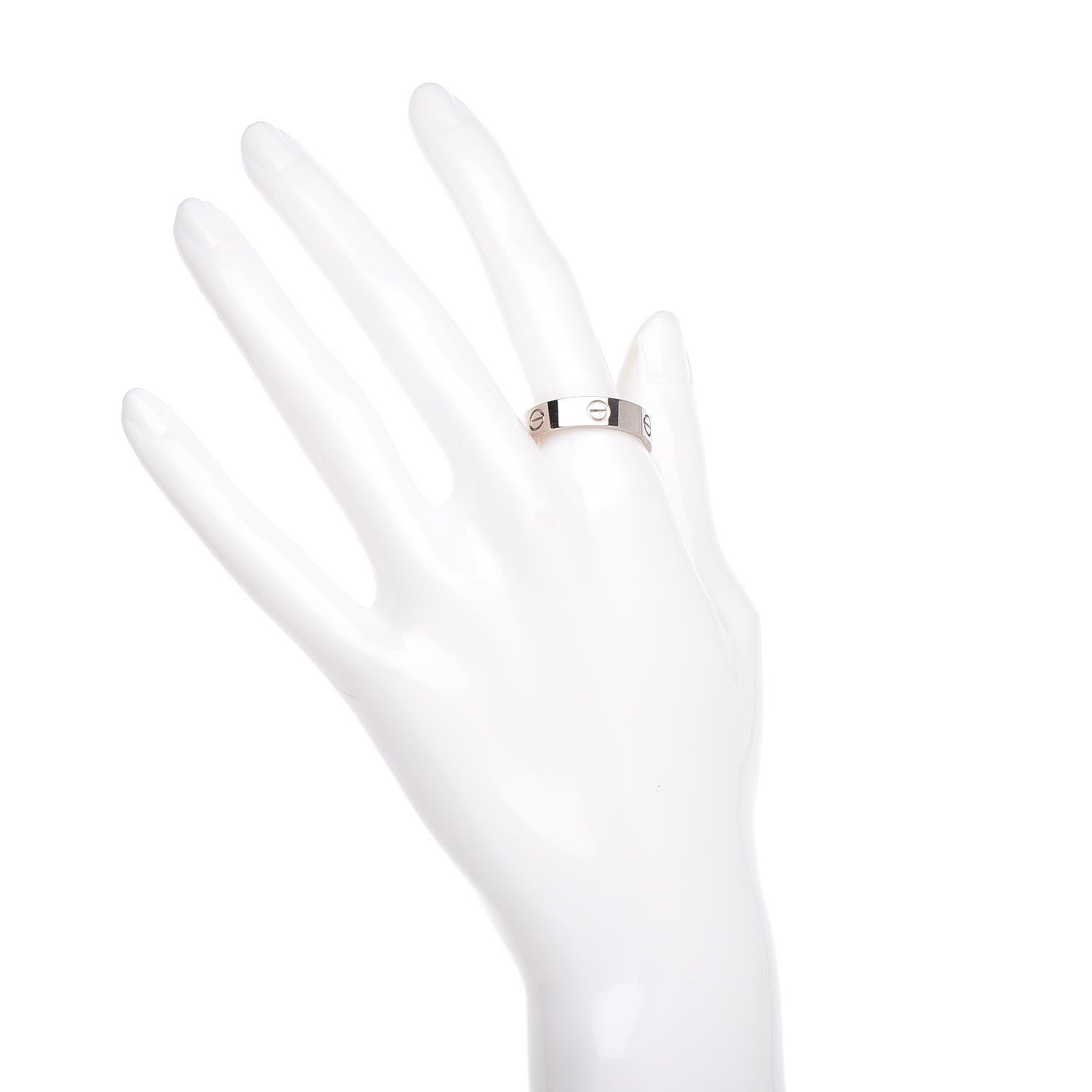 Cartier 18K White Gold 5.5mm LOVE Ring 63 10.25 2 of 5
