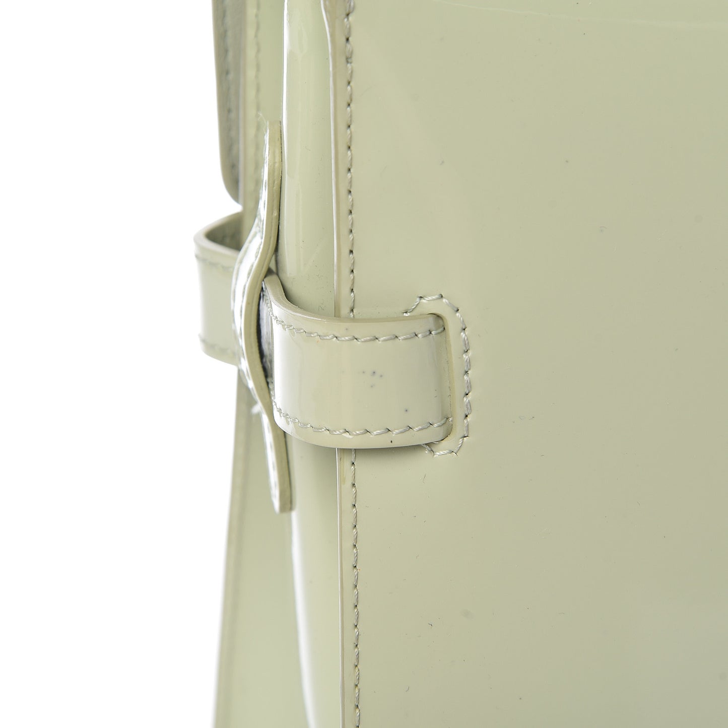 Patent Calfskin MM Tempete Satchel Almond