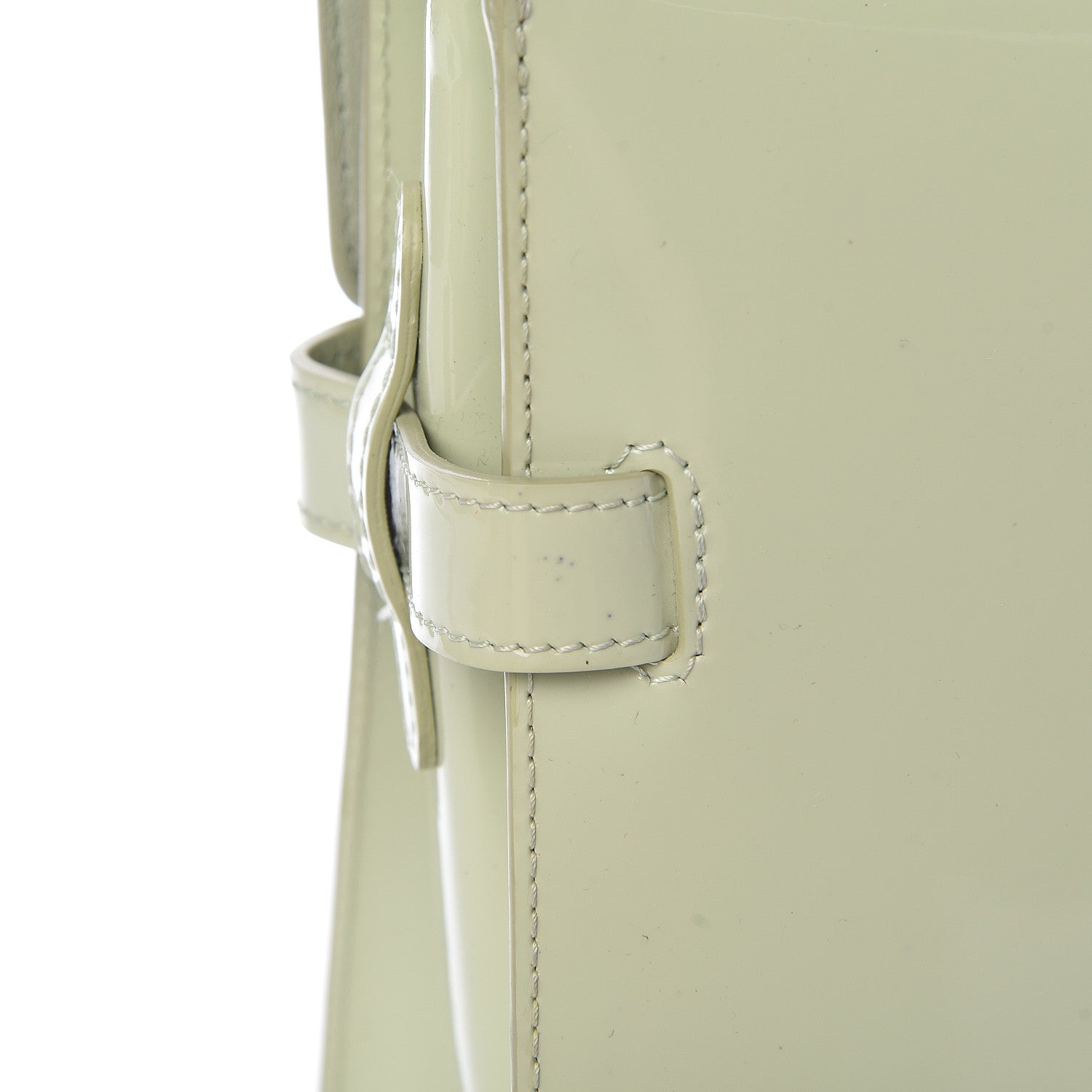 Delvaux Patent Calfskin MM Tempete Satchel Almond 12 of 15