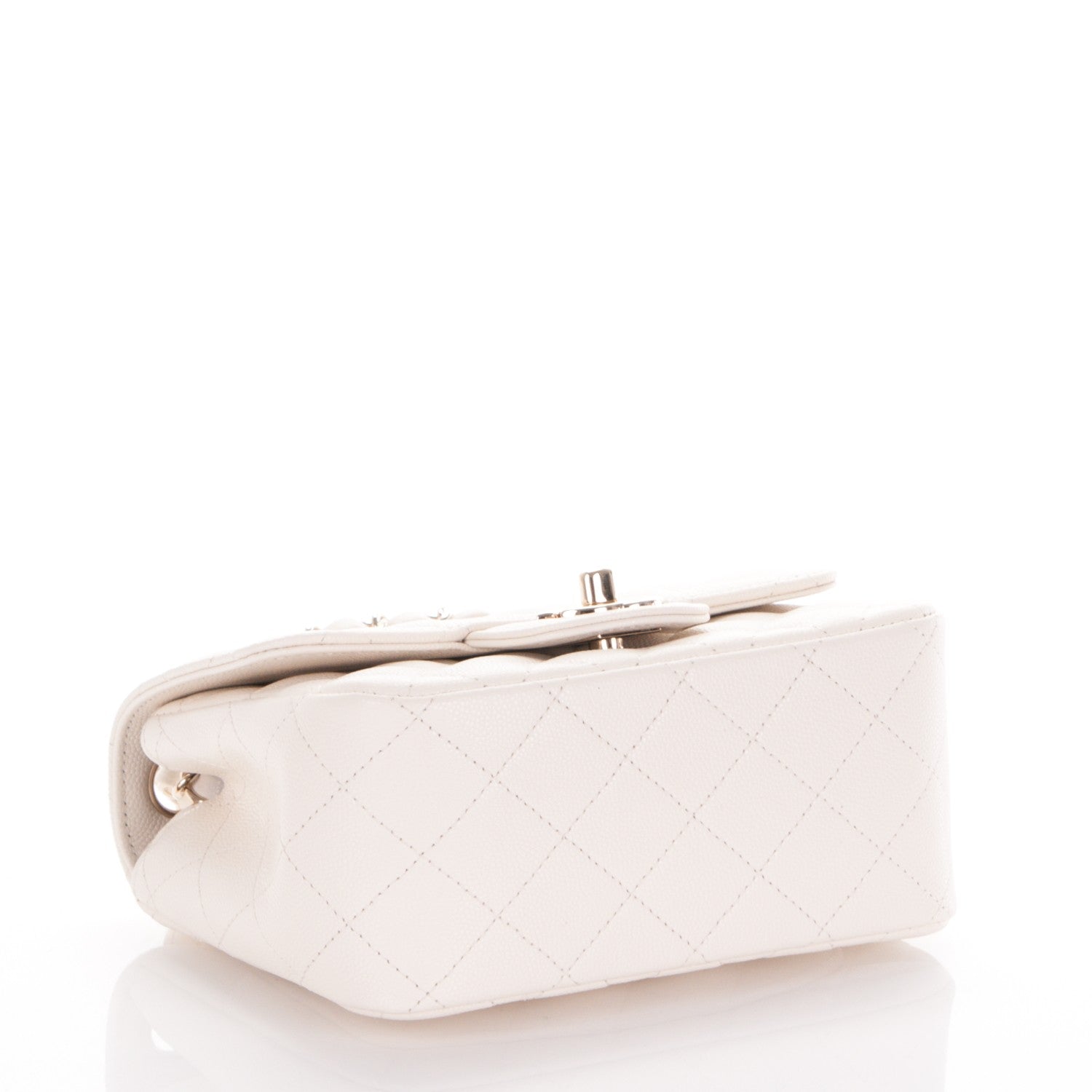 Chanel Caviar Quilted Mini Square Flap White 4 of 7
