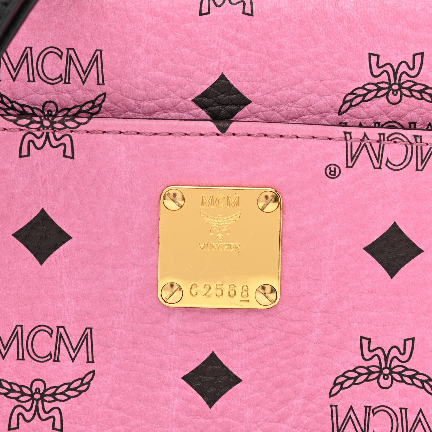 MCM Visetos Mini Camera Crossbody Bag Pink 9 of 12