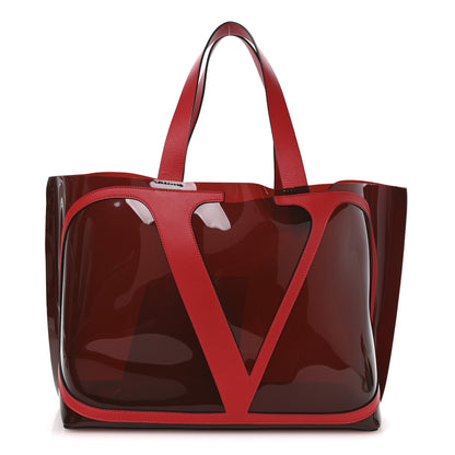Valentino Garavani PVC Vlogo Escape Tote Red 1 of 11
