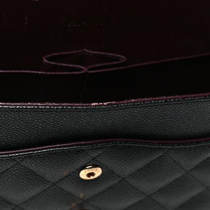 Chanel Caviar Quilted Jumbo Double Flap Black 12 of 15