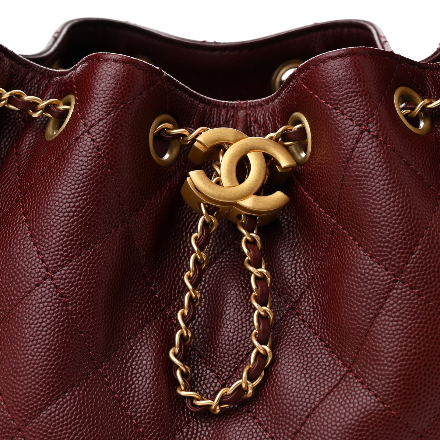 Caviar Quilted Small Chanel 25 Handbag Burgundy
