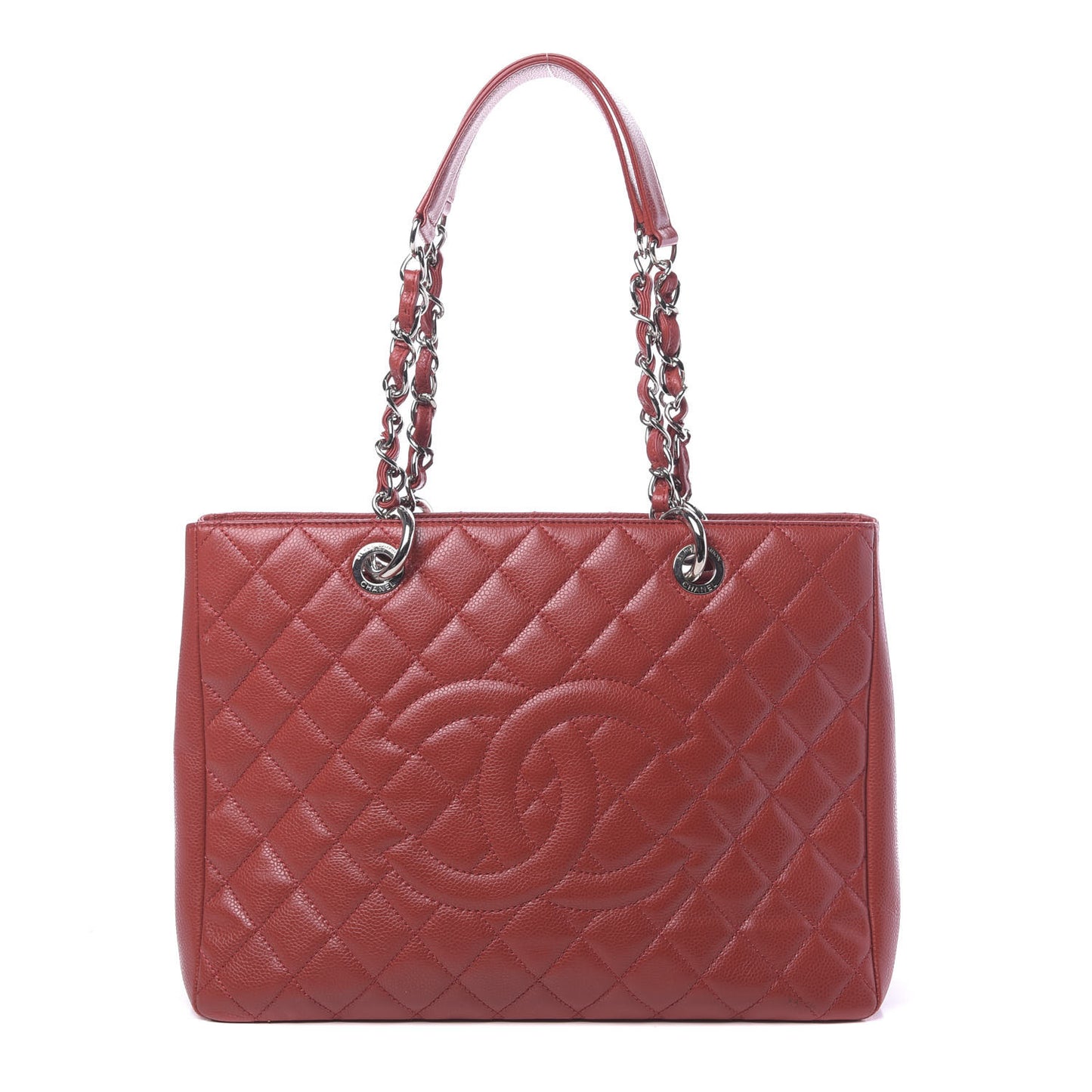 Caviar Quilted Grand Shopping Tote GST Red