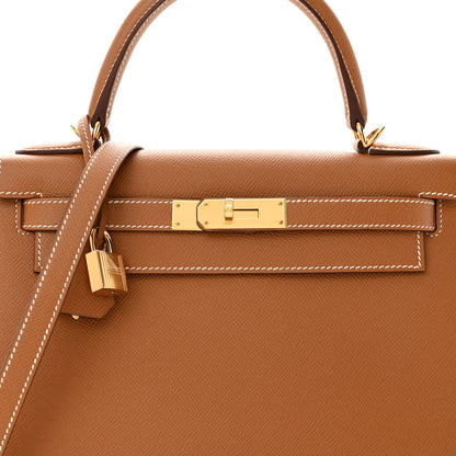 Hermes Epsom Kelly Sellier 28 Gold 8 of 11