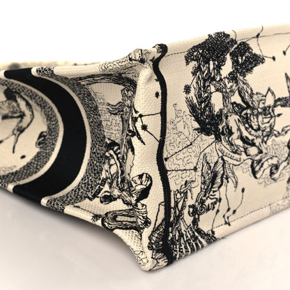Christian Dior Canvas Zodiac Toile De Jouy Embroidered Medium Book Latte 7 of 8