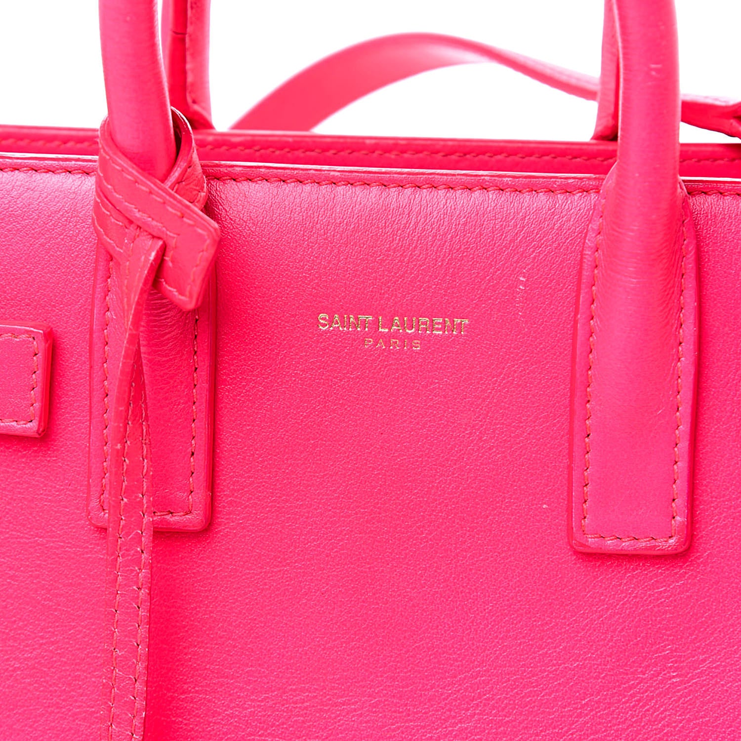 Saint Laurent Calfskin Nano Sac De Jour Fluo Pink 7 of 20