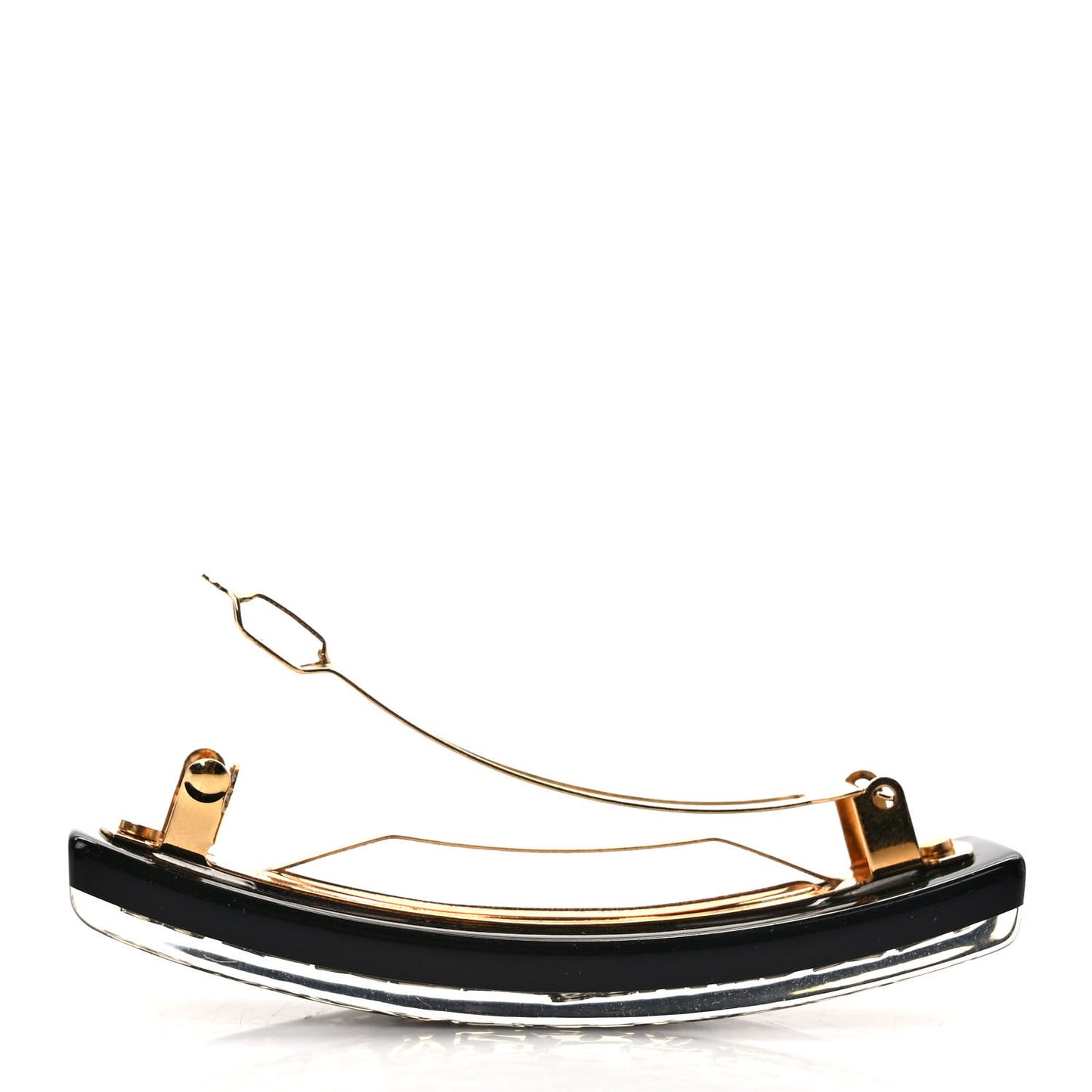 Resin Swarovski Crystal Inclusion Barrette GM Black