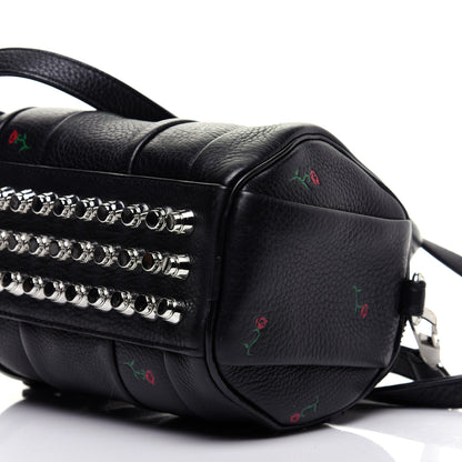 Alexander Wang Pebbled Lambskin Rose Printed Mini Rockie Black Silver Hardware 8 of 12