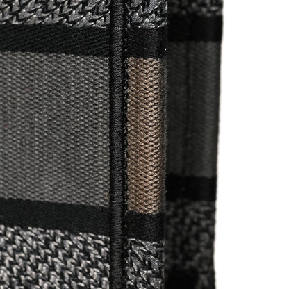 Christian Dior Canvas Mizza Embroidered Large Leopard Book Tote Grey 10 of 11