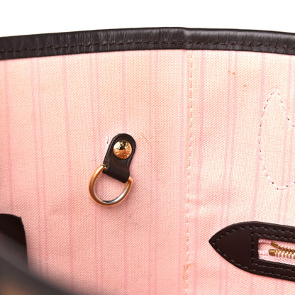 Louis Vuitton Damier Ebene Neo Neverfull MM Rose Ballerine 12 of 17