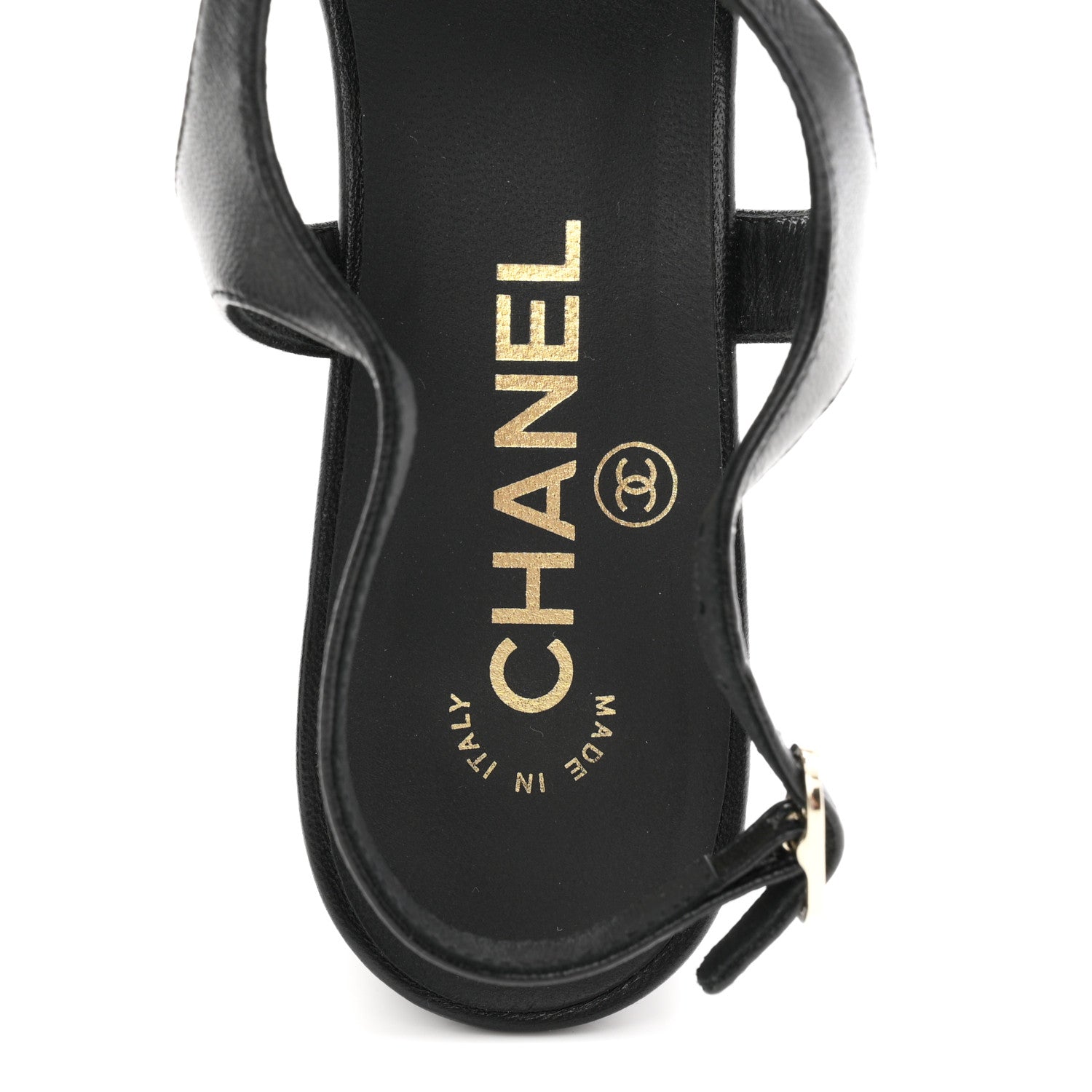 Chanel Lambskin CC Bow 55mm Sandals 38.5 Black 8 of 10