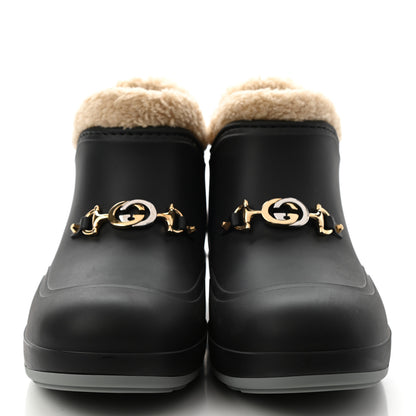 Gucci Rubber Wool Mens Crossy Ankle Boots 11 Black Butterscotch 2 of 8
