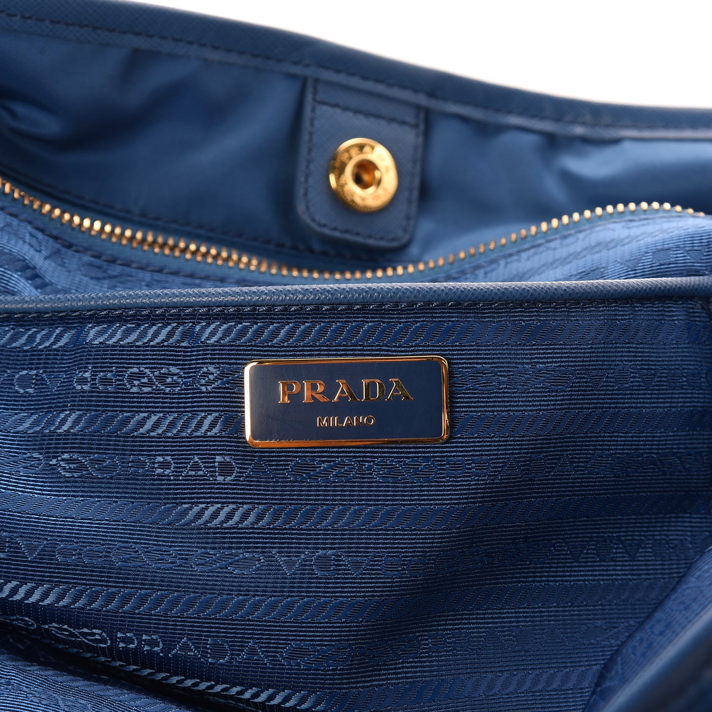 Tessuto Nylon Saffiano Tote Cobalto