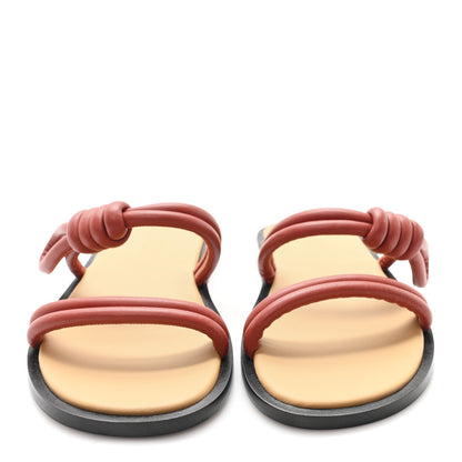 Loewe Calfskin Flamenco Sandals 36 Sand Dark Rust 3 of 8