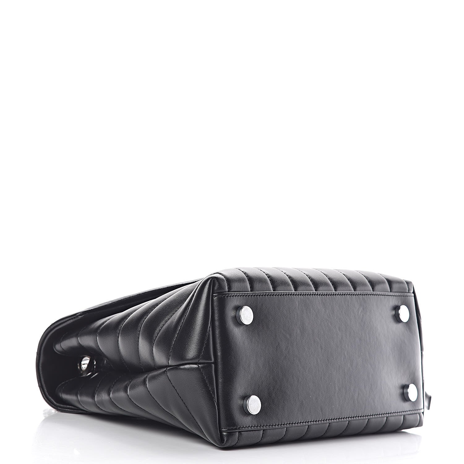 Saint Laurent Calfskin Y Quilted Monogram Medium Loulou Satchel Black 5 of 12