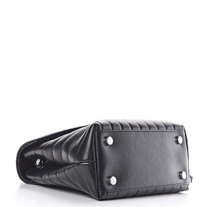 Saint Laurent Calfskin Y Quilted Monogram Medium Loulou Satchel Black 5 of 12