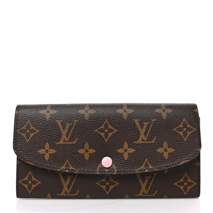 Louis Vuitton Monogram Emilie Wallet Rose Ballerine 1 of 8