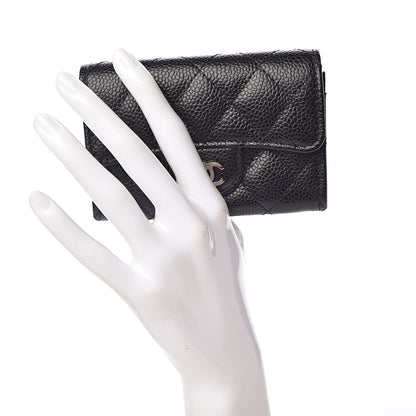 Chanel Caviar Quilted Flap Card Holder Black 2 of 9
