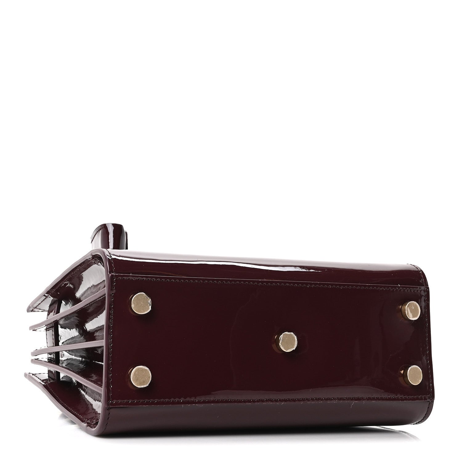 Saint Laurent Patent Nano Sac de Jour Dark Red Wine 4 of 9