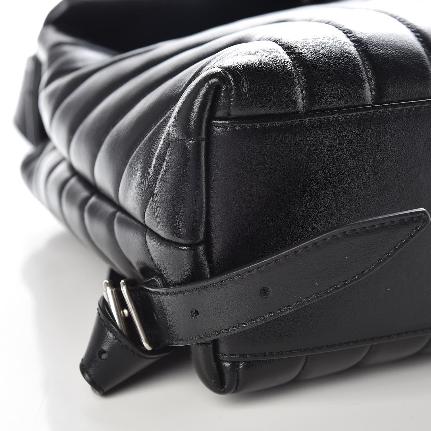 Saint Laurent Calfskin Y Quilted Monogram Small Loulou Backpack Black 11 of 12