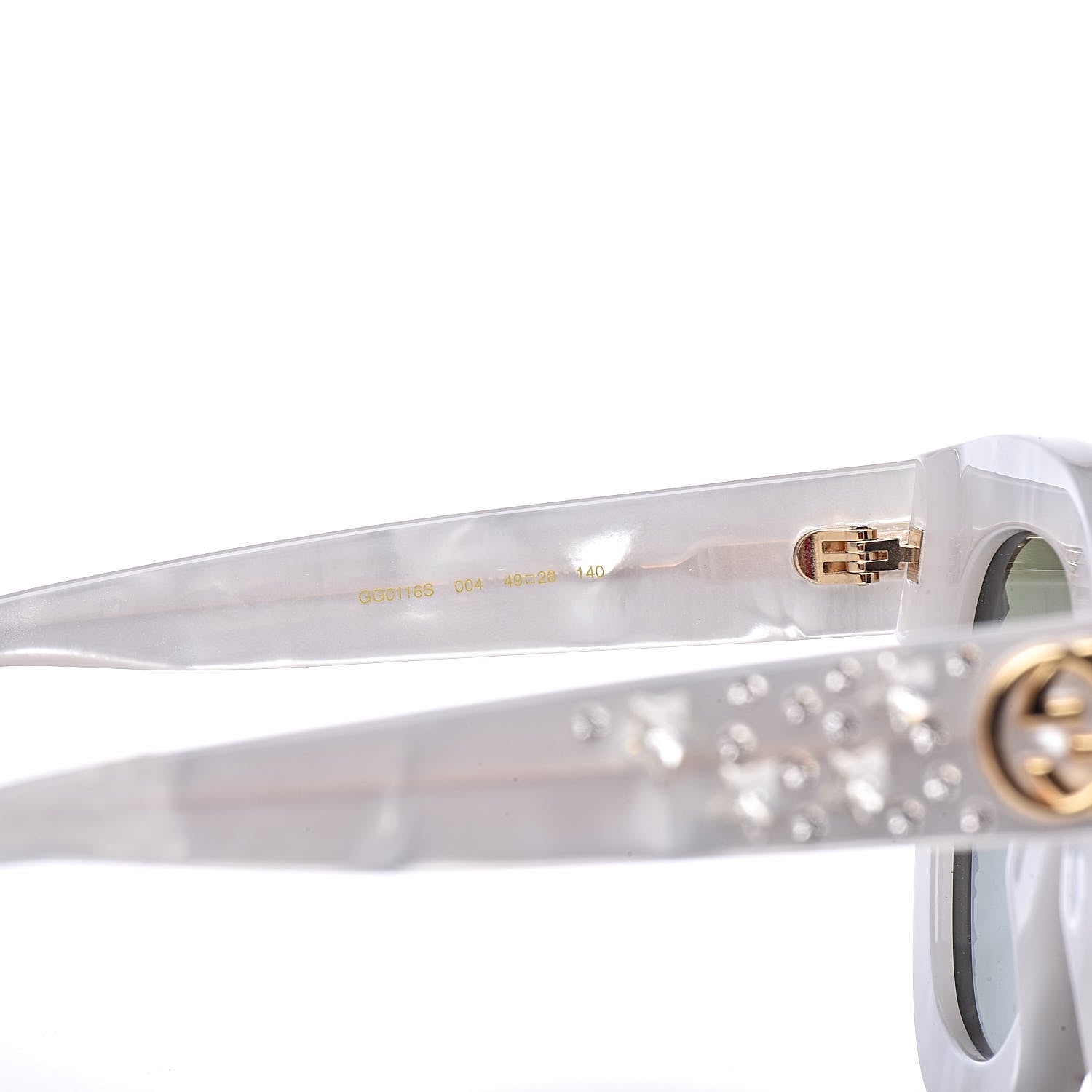 Gucci Acetate Crystal Oversize Mirrored Star Sunglasses GG0116S 6 of 7