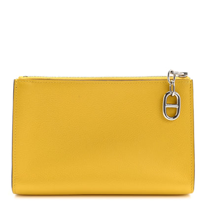 Hermes Evercolor Chaine d'Ancre Zipengo PM Toiletry Pouch Jaune De Naples 1 of 10