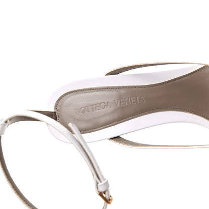 Bottega Veneta Lambskin Stretch Multi Strap 90mm Sandals 37.5 Optic White 6 of 8