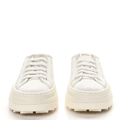 Gucci GG Monogram Womens 1977 Tennis Platform 52mm Sneakers 35 Great White Mystic White 3 of 8