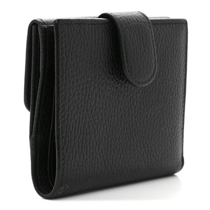 Gucci Dollar Calfskin Interlocking G French Wallet Black 3 of 7