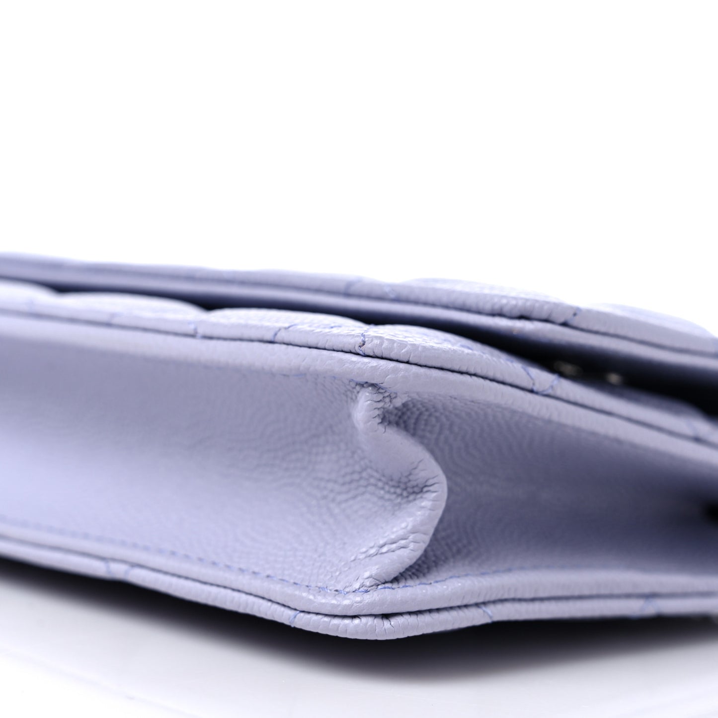 Caviar Quilted Wallet on Chain WOC Light Purple