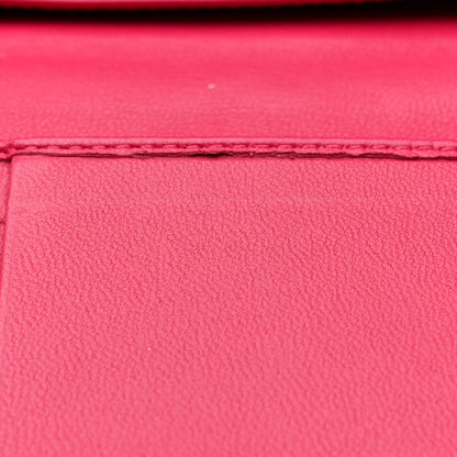 Christian Dior Lambskin Cannage Small Lady Dior Flap Card Holder Fuchsia 11 of 13