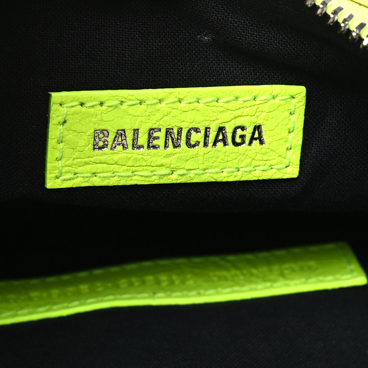 Agneau Arena Le Cagole Chain Shoulder Bag XS Fluo Yellow