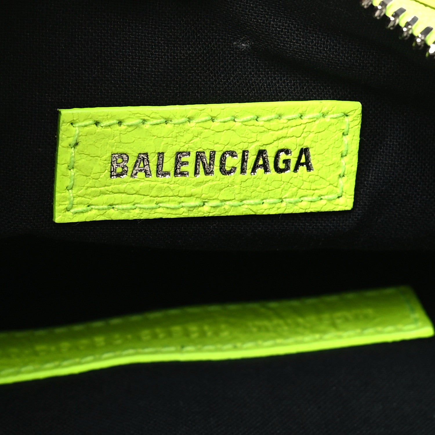 Balenciaga Agneau Arena Le Cagole Chain Shoulder Bag XS Fluo Yellow 6 of 9