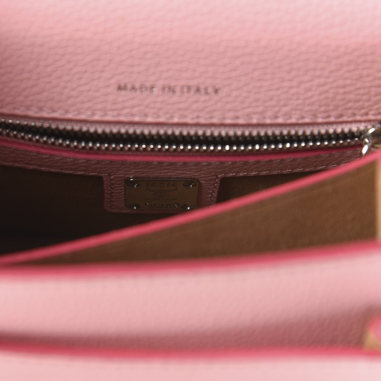 MCM Calfskin Studded Mini Patricia Crossbody Bag Pink Blush 17 of 25
