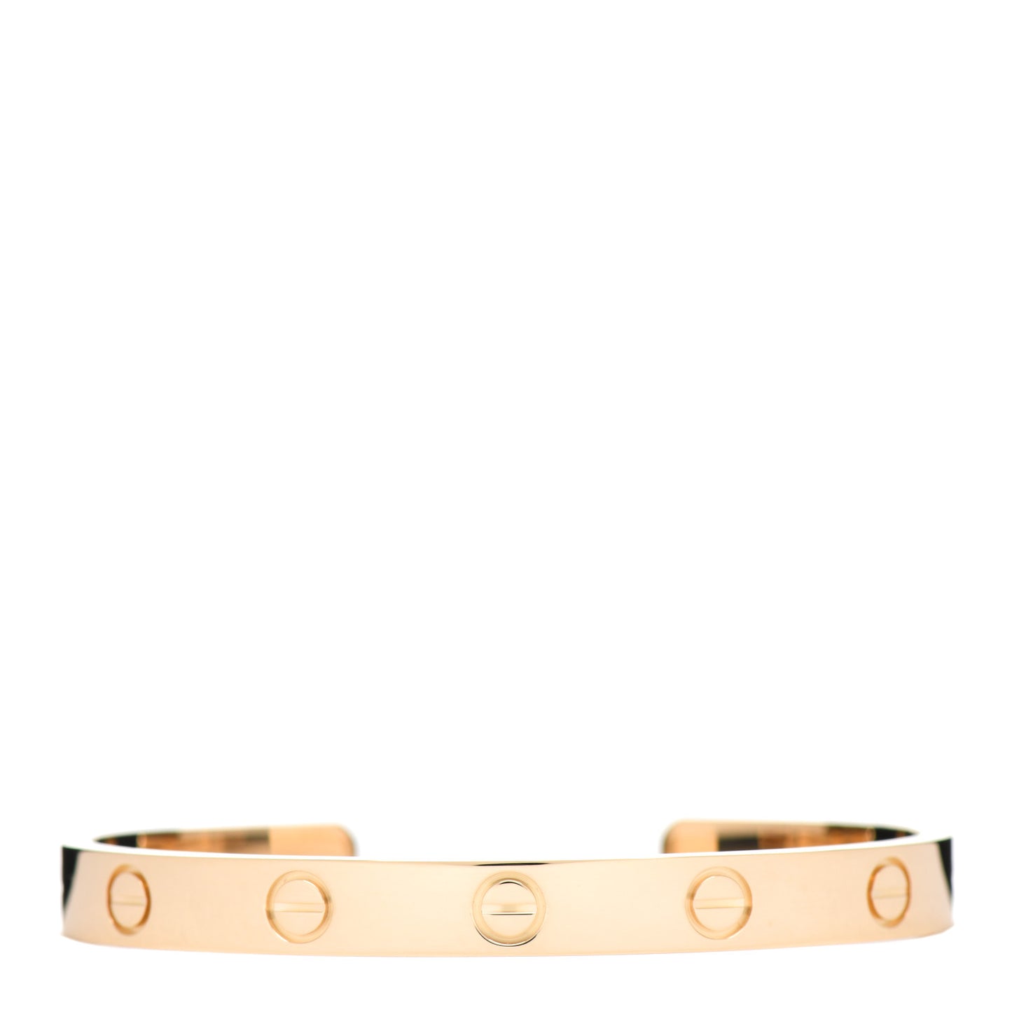 18K Yellow Gold LOVE Cuff Bracelet 16