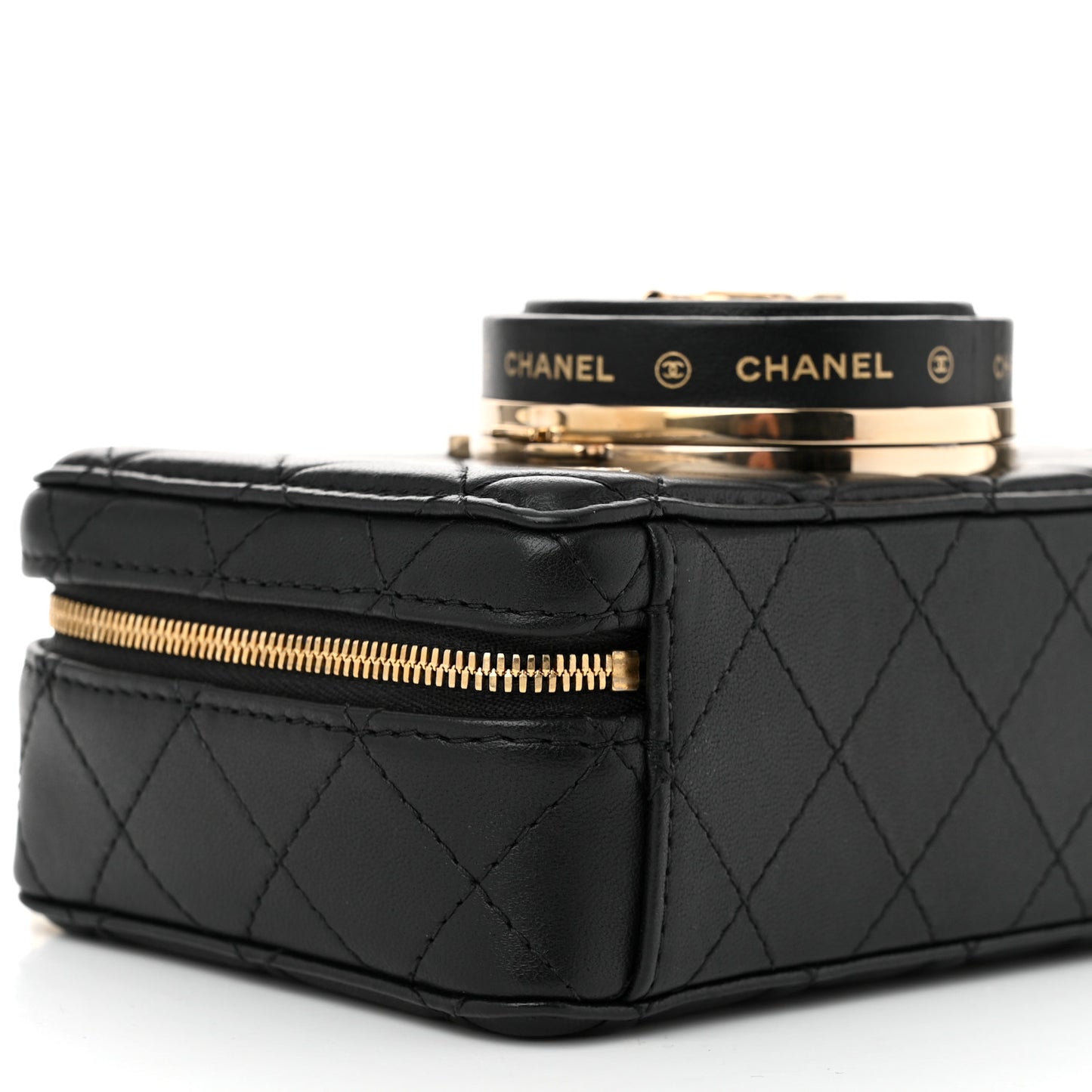 Lambskin Quilted Coco Click Bag Black